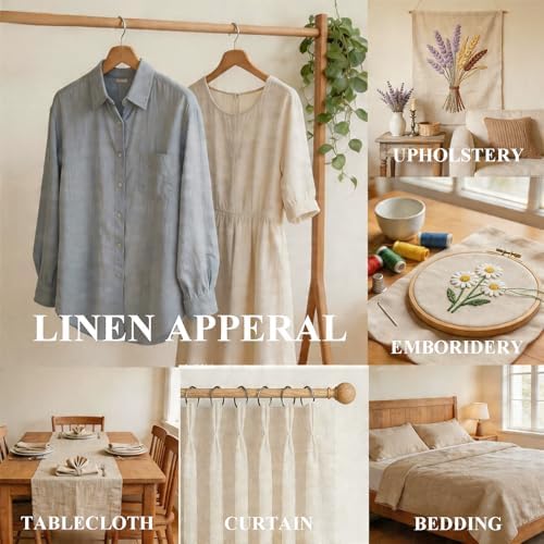 Linen Fabric | Soft, Breathable & Drapable Clothing Fabric | 55%