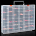 Large 48 Grids Clear Plastic Organizer Box with Adjustable Dividers