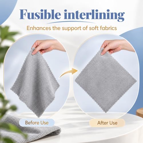 17in × 60yd Medium Weight Non-Woven Fusible Interfacing for Sewing