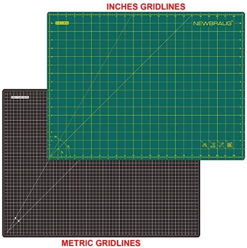 NEWBRAUG 18'' × 24'' Perfect Self Healing Cutting Mat, Non-Slip