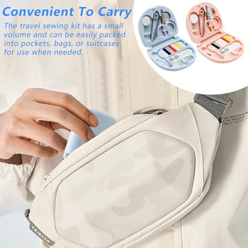 Yasdyri 4 PCS Mini Sewing Kit with Threads Scissors Hand Sewing