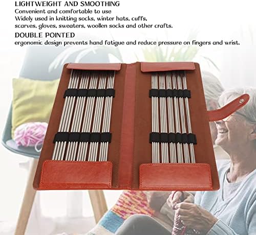 Arythia 44Pcs Double Pointed Knitting Needles Set, 13.8" Stainless