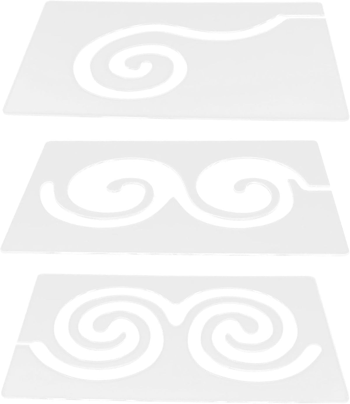 Acrylic Swirl Quilting Template Set for Machine Sewing, 3pcs