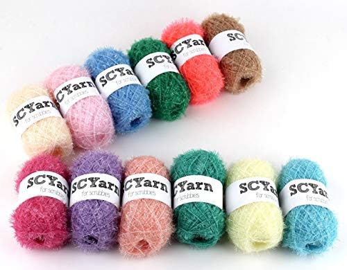 for Scrubbies 12 Skeins Bonbons Yarn Assorted Colors 100% Polyester