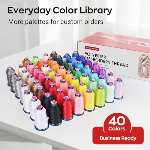 Poolin Embroidery Machine Thread Richword Selected 40 Colors 40WT
