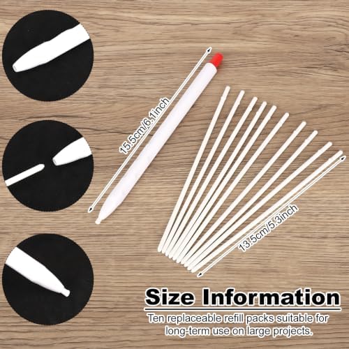 Gosknor 10pcs Fabric Chalk Pencil, Heat Erasable Fabric Markers for