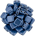 Czechmate 6mm Square Glass Czech Two Hole Tile Bead, Saturated