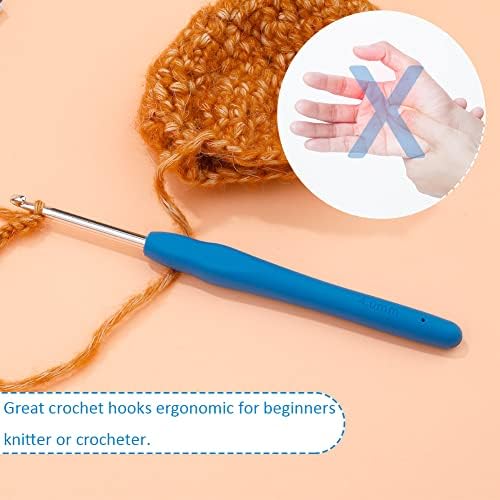 SHWAKK Crochet Hook, 4.0 mm Ergonomic Crochet Needles for Arthritic