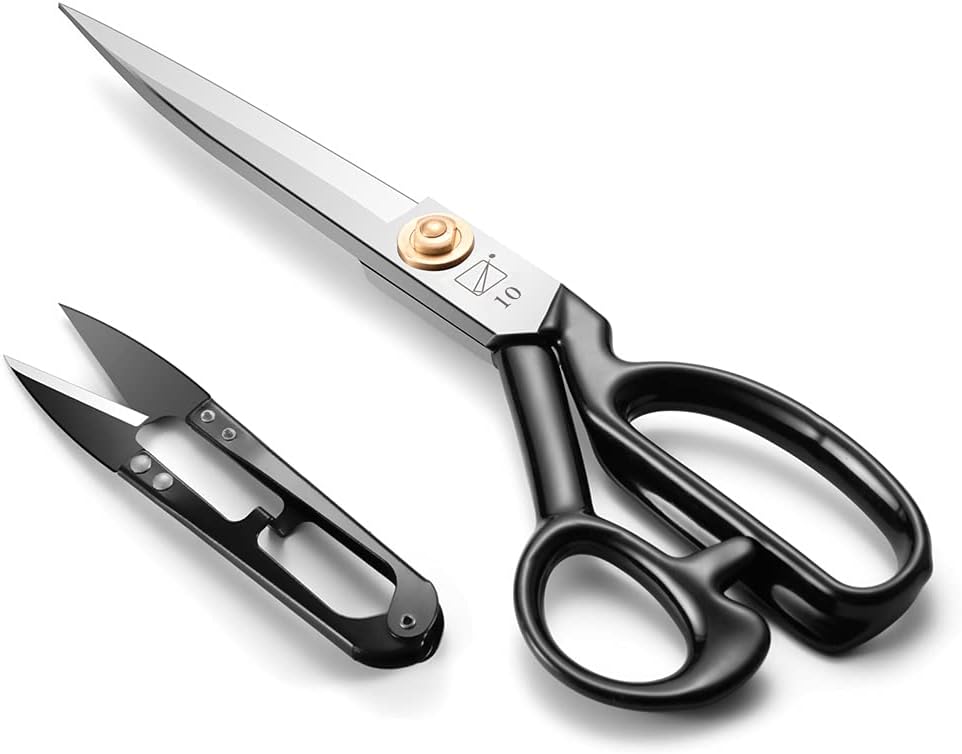 Heavy Duty Fabric Scissors 10 inch, Tailor's Dressmaking Shears