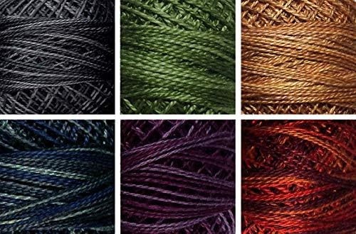 Valdani Perle Cotton Size ~12~ Embroidery Thread Sampler Set - 6