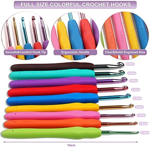 Aeelike Beginner Crochet Kit, Light Purple