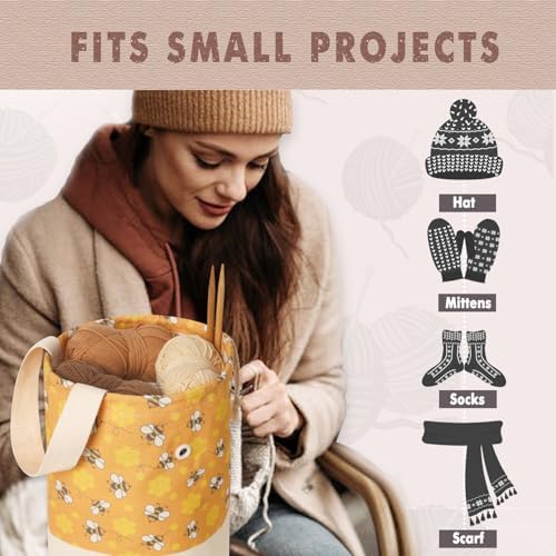 TOGETRUE Yarn Bag, Knitting Crochet Bag, Portable Yarn Storage Bags