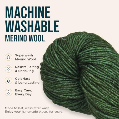 KnitPro Symfonie DK Weight Merino Wool Yarn 240yds, 100g, Moss