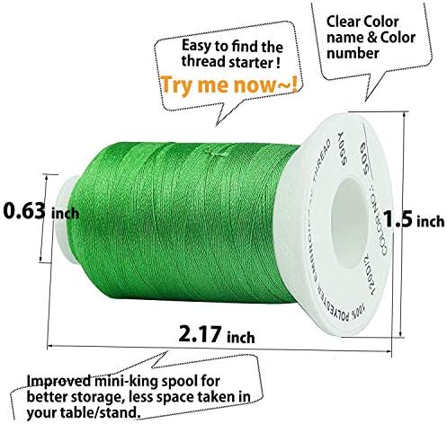 Simthread 63-Color Polyester Embroidery Machine Thread Set
