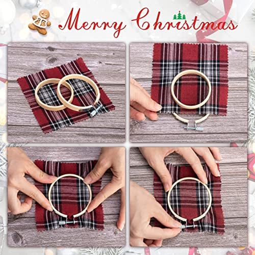 Caydo 10 Pieces 2.5 Inch Mini Embroidery Hoops Circle