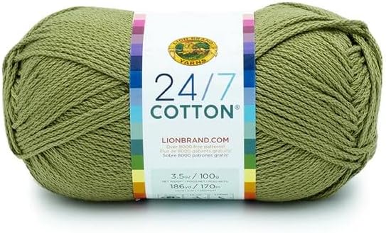 Lion Brand Yarn - 24/7 Cotton - Six Skein Assortment (Olive Tree)