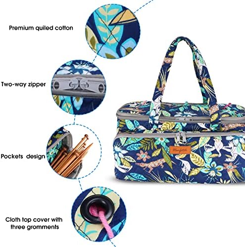Yarn Bag-Large Size-Yarn Storage Organizer with Grommets-Portable