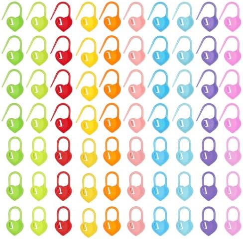 100 Pcs Crochet Stitch Markers Plastic Knitting Stitch Markers Heart