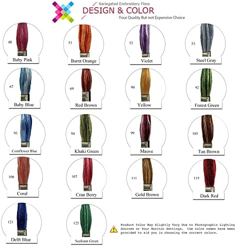 Magical Color Variations Floss Pack Six Strand Embroidery Variegated