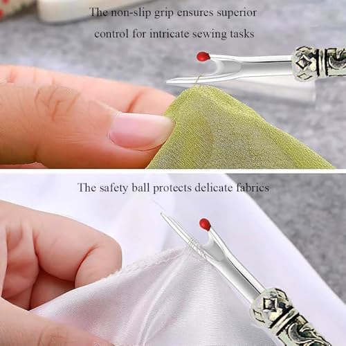 HAHIYO Metal Seam Ripper with Classical Engraved Pattern - Ergonomic