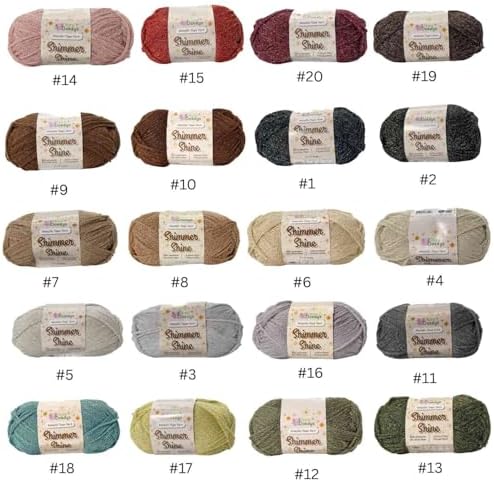 Metallic Glitter Yarn Size 3 300g/525yds, 95% Metallic Polyester and