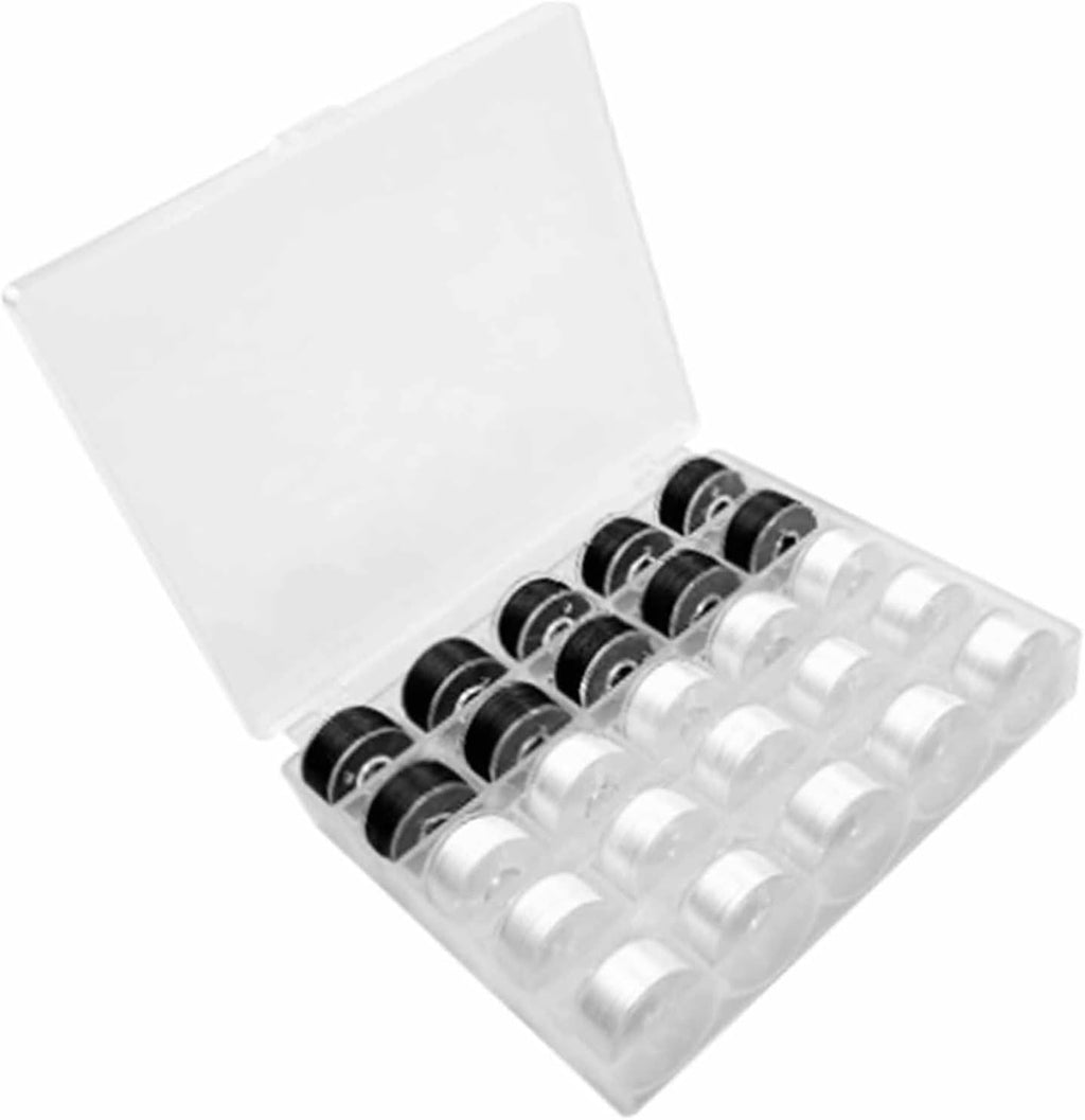 Bobbin Box 25 Slots Transparent Empty Organizer Sewing Craft Storage