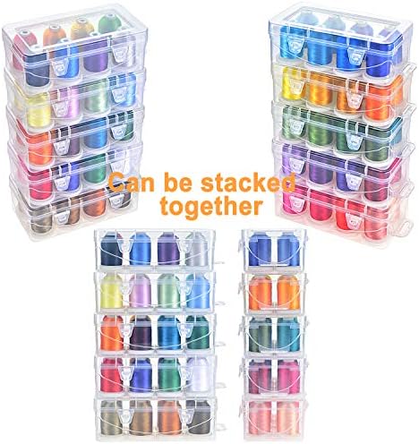 New brothread 8-Spool Embroidery Thread Set, Pastel Color
