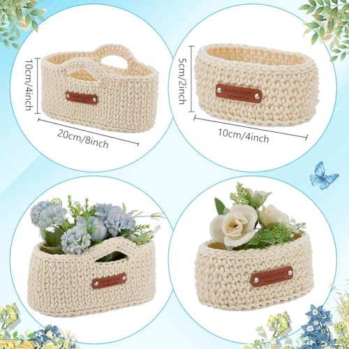 FREEBLOSS 2 Set Crochet Basket Kit Crochet Starter Kit with Detailed