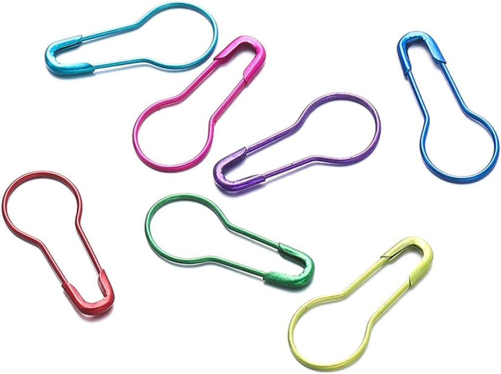 50 Pieces Safety Bulb Pins, Crochet Stitch Markers, Pear Shaped Pins