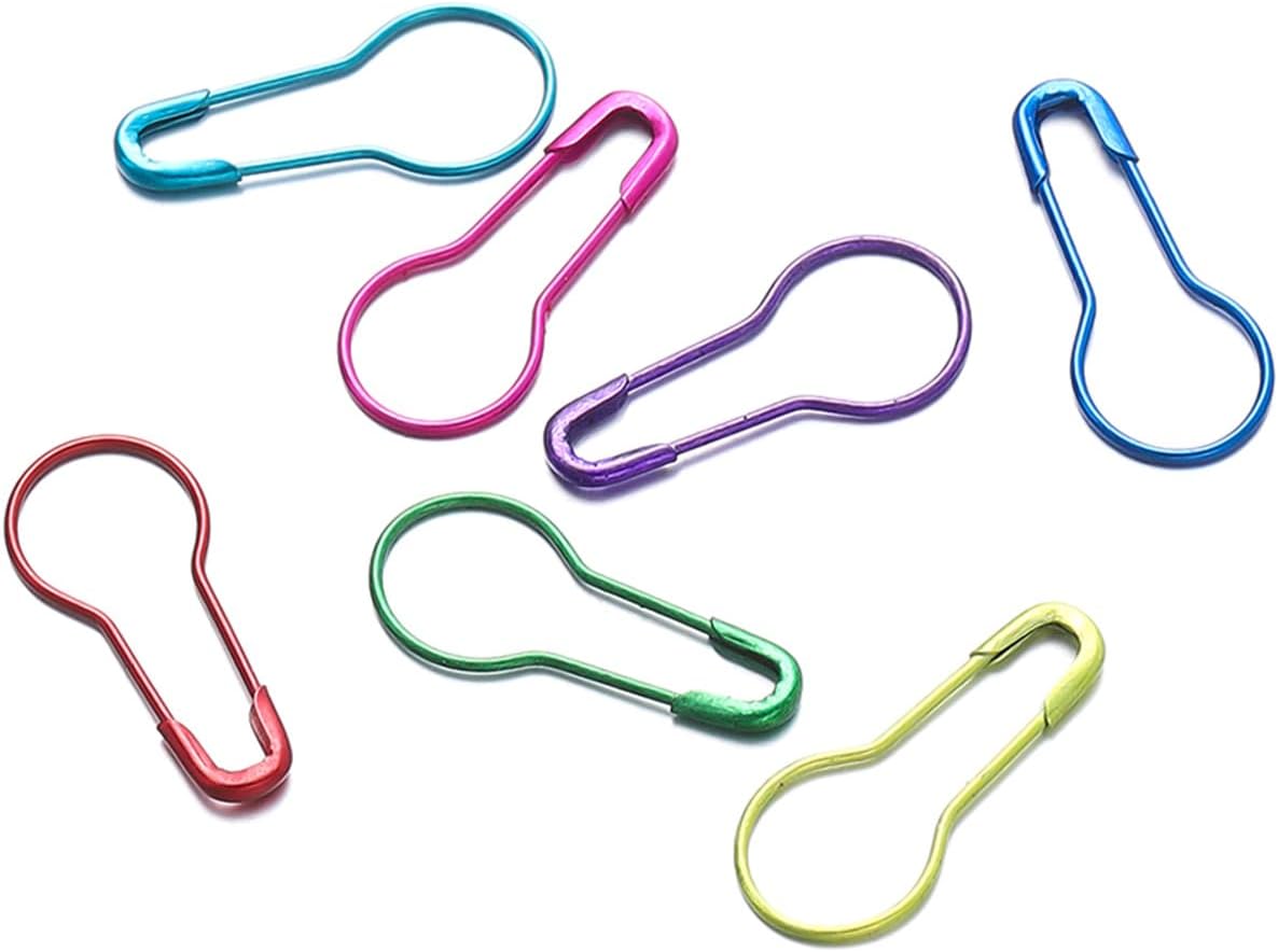 50 Pieces Safety Bulb Pins, Crochet Stitch Markers, Pear Shaped Pins