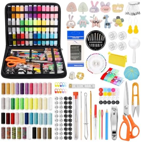 301pcs Sewing Project Kit with Thread, Scissors, Needles, Pins