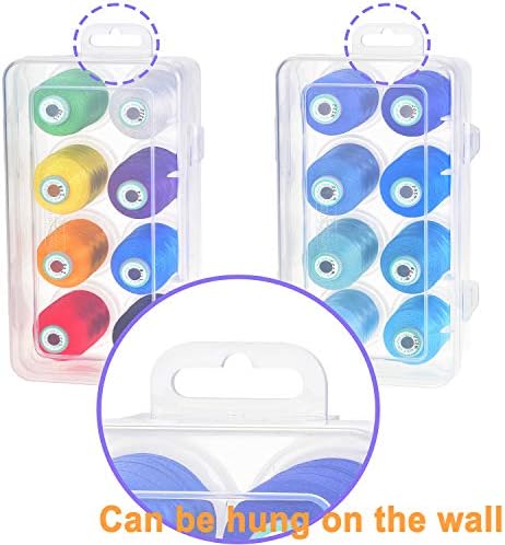 New brothread 8-Spool Embroidery Thread Set, Pastel Color