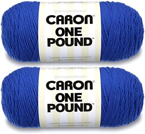 Caron One Pound Soft Yarn for Crocheting & Knitting, Royalty, 2-Pack