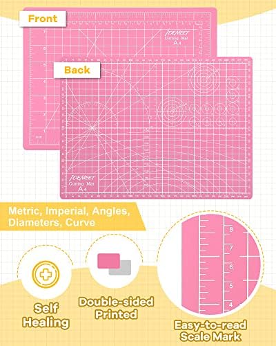 Density-upgraded 9"x12" Self Healing Cutting Mat, Idemeet Rotary