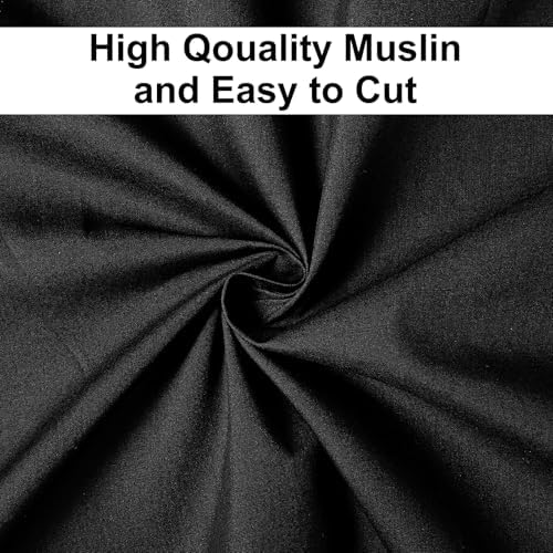 100% Black Cotton Fabric 5 Yards 59 Inches Wide Cotton Quilting Fabric