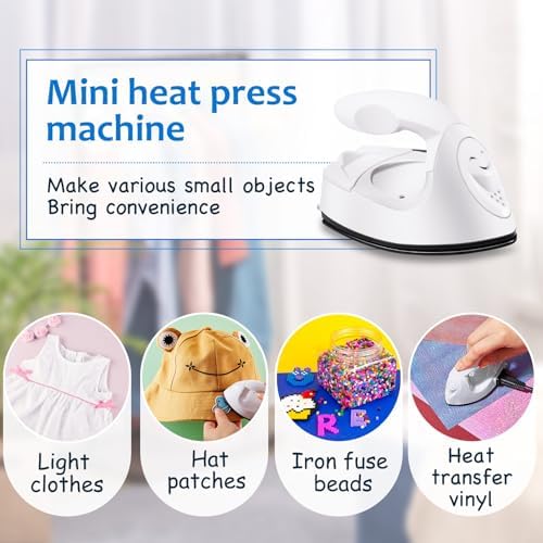 Honoson Mini Craft Iron with Charging Base Tiny,White