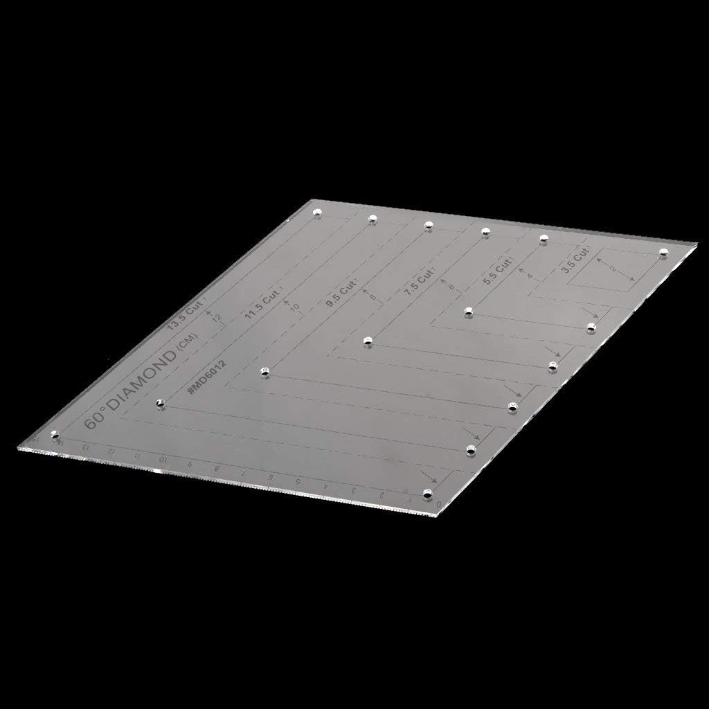 Court 60 Degree Diamond Rhombus Template Quilting Ruler for DIY
