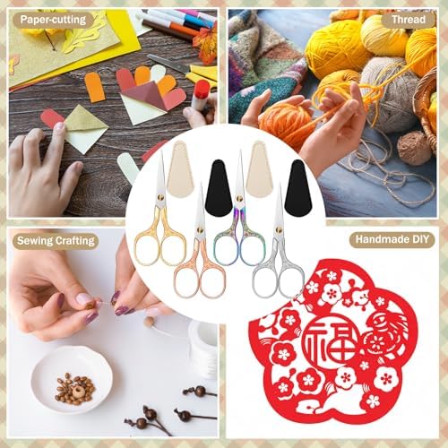 Lanties 12 Pcs Small Sewing Scissors Sharp Embroidery Vintage Crochet