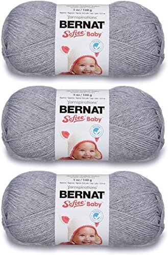 Bernat Softee Baby Yarn Solids (3-Pack) Flannel 166030-30044