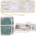 Teamoy Crochet Hook Case Organizer, Crochet Hook Roll Bag, Plum