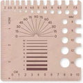 DKJEkdje 1 Pcs Wooden Knitting Crochet Gauge Ruler Needle Sizer Stitch