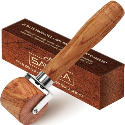 SAVINA Quilting Seam Roller, Wooden Pressing Roller for Sewing &