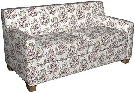 Burgundy Green and Blue Floral Tapestry Upholstery Fabric by The Yard