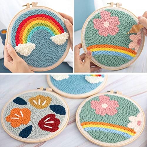 Wooden Handle Embroidery Pens, BENBO 3PCS Yarn Sewing Embroidery Punch