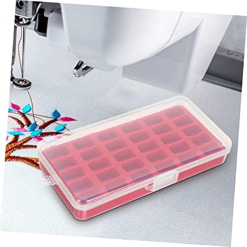 Lurrose 3pcs Sewing Box Organizer Clear Window Compartment Bobbin