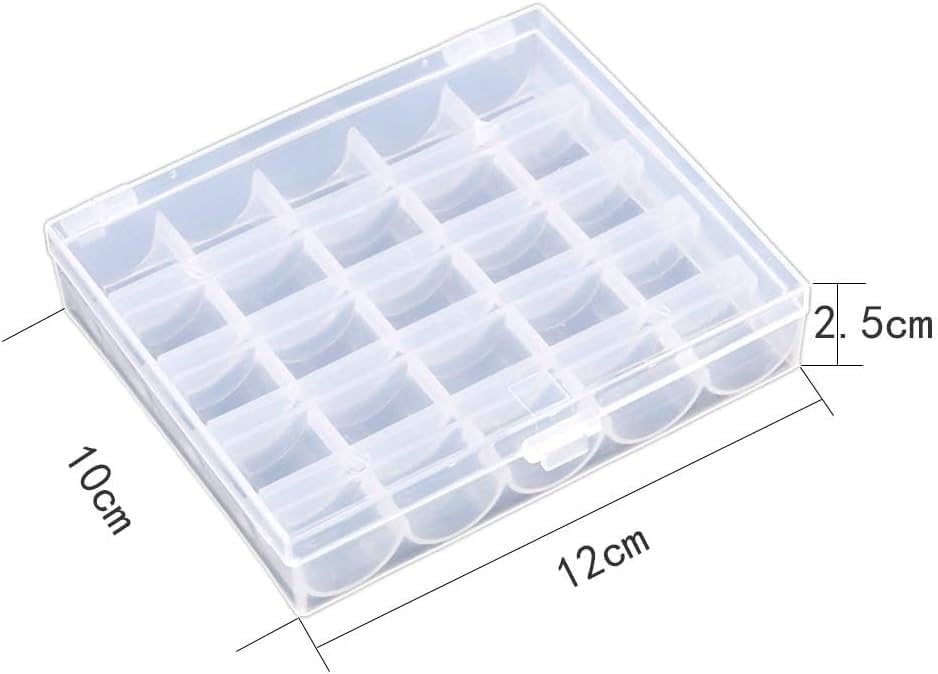 Bobbins Storage Case, 25 Slots, 2 Pack
