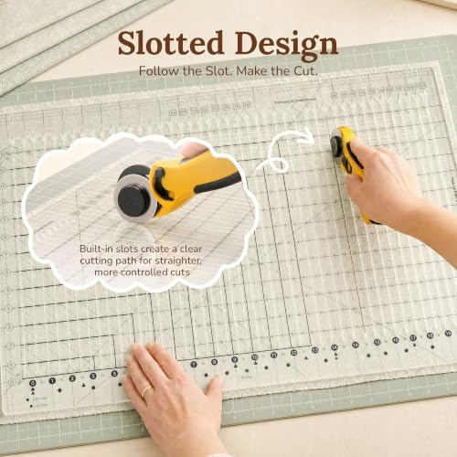 Quilting and Sewing Ruler for Fabric Cutting, XL Slotted 17-3/4