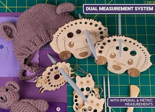 The Quilted Bear Wooden Knitting Needle Gauge - Knitting Gauge