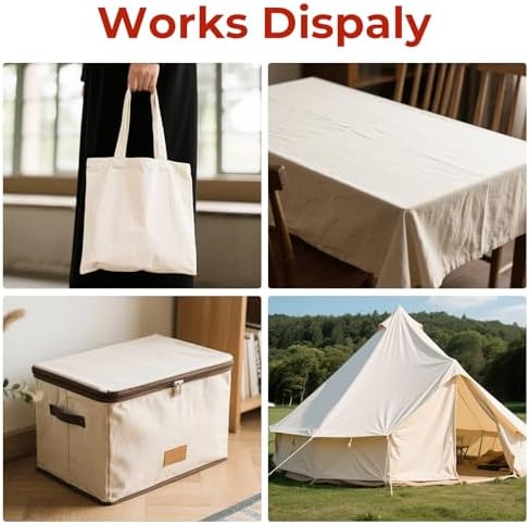 Natural Cotton Duck Canvas Fabric, 60 inches Wide, Heavyweight, for