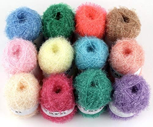 for Scrubbies 12 Skeins Bonbons Yarn Assorted Colors 100% Polyester